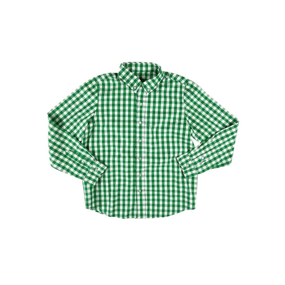 Eleanor Rose James Shirt Green Gingham Button Up Size 10-12